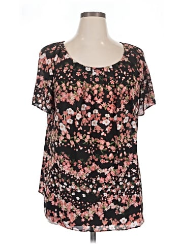 Worthington Short Sleeve Blouse (view 1)