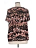 Worthington 100% Polyester Black Short Sleeve Blouse Size 1X - photo 2