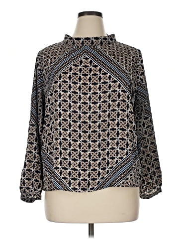 Ann Taylor Factory Long Sleeve Blouse (view 1)