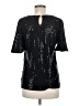 Anne Klein Black Short Sleeve Top Size M - photo 2