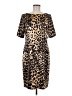 St. John Animal Print Brown Casual Dress Size 6 - photo 1