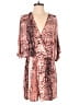 Entro Animal Print Pink Casual Dress Size L - photo 1