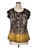 The Limited Brown Short Sleeve Blouse Size XL - photo 1