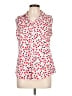 Talbots Hearts Pink Sleeveless Button-Down Shirt Size 10 - photo 1