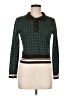 Zara Houndstooth Green Pullover Sweater Size M - photo 1