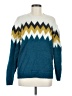American Eagle Outfitters Chevron-herringbone Teal Pullover Sweater Size M - photo 1