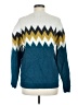 American Eagle Outfitters Chevron-herringbone Teal Pullover Sweater Size M - photo 2