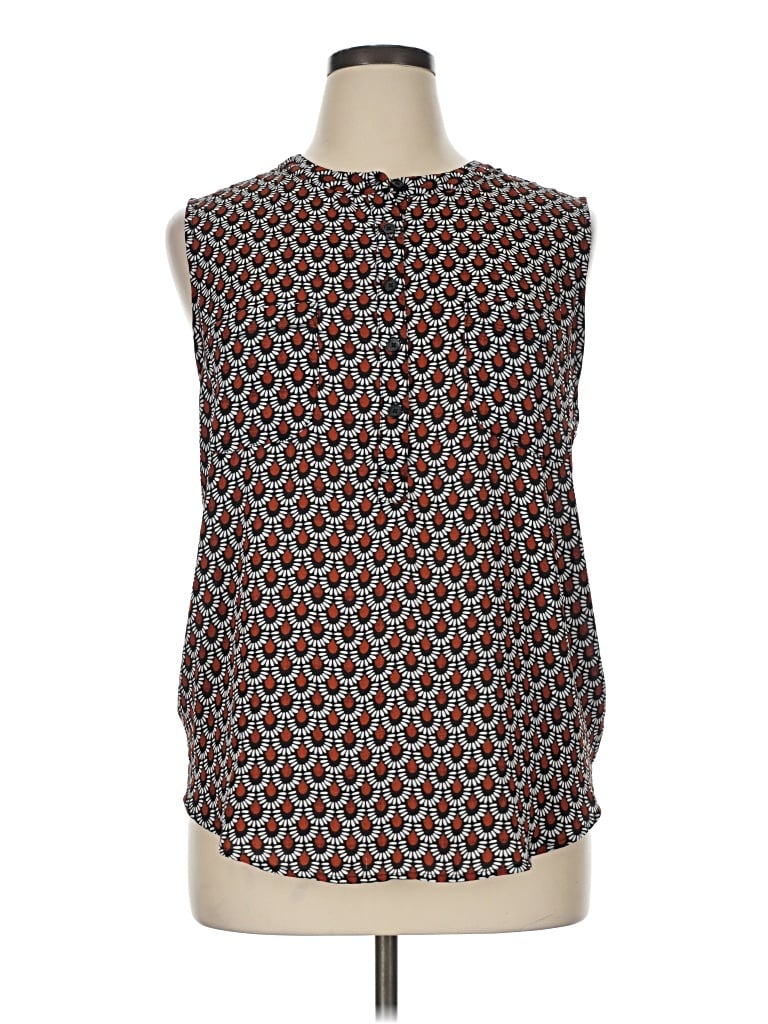 Pre-owned Ann Taylor Loft Sleeveless Blouse In Brown