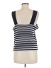 Ann Taylor 100% Cotton Blue Sleeveless Top Size M - photo 2