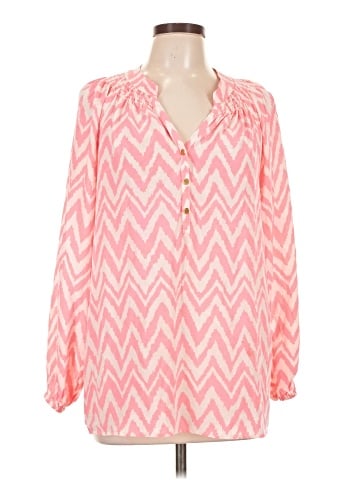 Lilly Pulitzer Long Sleeve Silk Top (view 1)