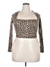 Gaze Brown Long Sleeve Top Size 18 - photo 1