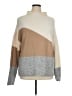 Love Scarlett Color Block Tan Turtleneck Sweater Size XL - photo 1