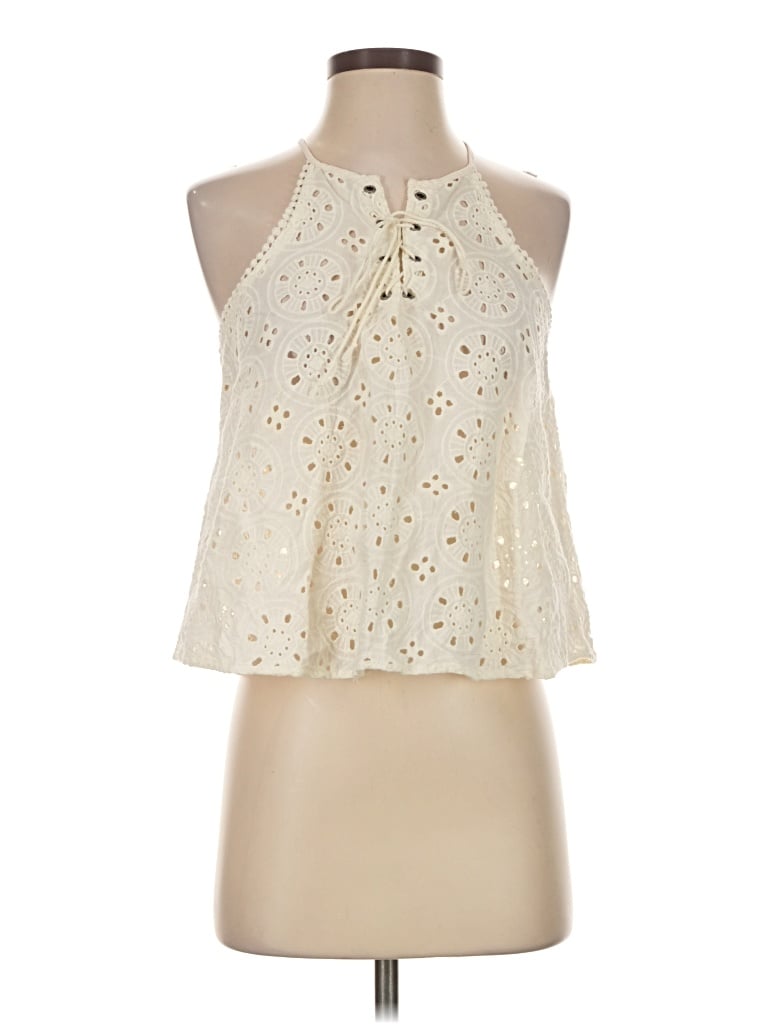 Pre-owned Hollister Sleeveless Blouse In Ivory