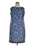 Talbots Outlet Paisley Blue Casual Dress Size 1X - photo 1