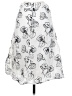 Lapis 100% Polyester Graphic White Casual Skirt Size S - photo 2