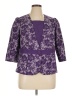 Roaman's 100% Polyester Purple Blazer Size 14W - photo 1
