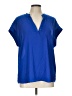 Cynthia Steffe 100% Polyester Blue Short Sleeve Blouse Size L - photo 1