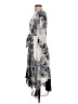 DKNY 100% Polyester Print Gray Casual Dress Size 4 - photo 5