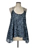 Collective Concepts Animal Print Blue Sleeveless Blouse Size L - photo 1