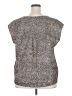 Nic + Zoe 100% Polyester Animal Print Silver Short Sleeve Top Size 2X - photo 2