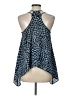 Collective Concepts Animal Print Blue Sleeveless Blouse Size L - photo 2