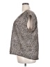 Nic + Zoe 100% Polyester Animal Print Silver Short Sleeve Top Size 2X - photo 5