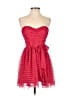 Moda International 100% Polyester Hearts Red Cocktail Dress Size 4 - photo 1