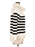 Cyrus Stripes Ivory Turtleneck Sweater Size L - photo 4