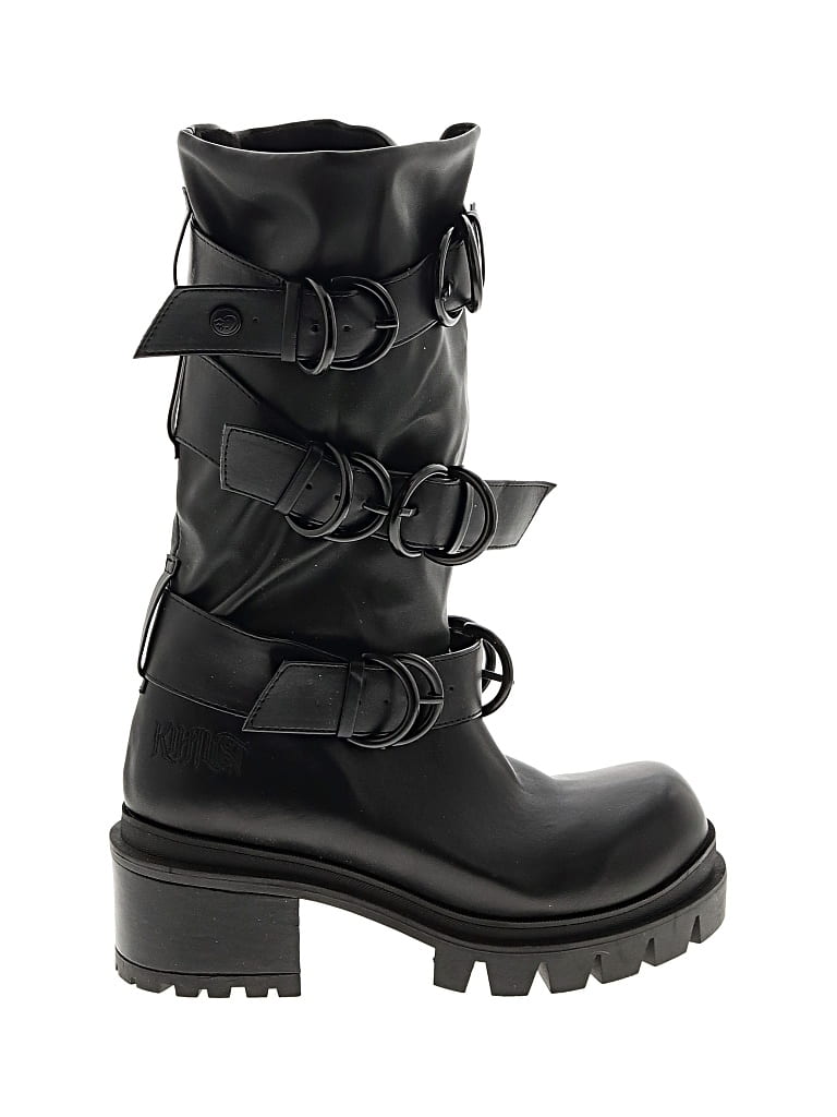 Pre-owned Assorted Brands Boots In Black