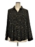 Torrid 100% Polyester Stars Black Long Sleeve Blouse Size 2X Plus (2) - photo 1
