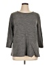 Weekends by Chico's Gray 3/4 Sleeve Top Size XL (3) - photo 1