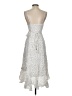 Blue Rain Polka Dots Silver Cocktail Dress Size S - photo 2