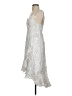 Blue Rain Polka Dots Silver Cocktail Dress Size S - photo 5
