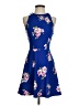 B. Darlin 100% Polyester Floral Blue Cocktail Dress Size S - photo 1