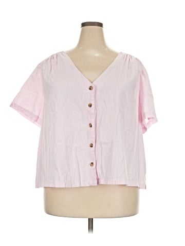 a.n.a. A New Approach Short Sleeve Blouse (view 1)