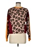Scotch & Soda 100% Polyester Floral Brown Pullover Sweater Size Med (2) - photo 1