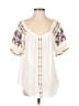 Akemi + Kin White Short Sleeve Blouse Size 4 - photo 1