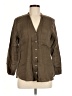 Zara Basic Brown 3/4 Sleeve Button-Down Shirt Size M - photo 1