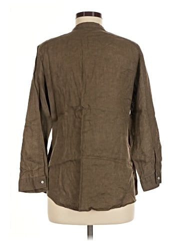 Zara Basic 3/4 Sleeve Button-Down Shirt (view 2)