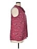 Ann Taylor LOFT 100% Polyester Paisley Burgundy Sleeveless Blouse Size XL - photo 4