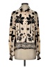 CAbi 100% Polyester Print Ivory Long Sleeve Blouse Size S - photo 1