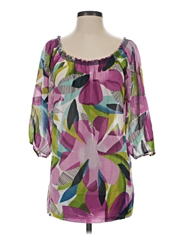 Generra 3/4 Sleeve Silk Top (view 1)