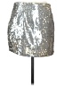 Sans Souci 100% Polyester Metallic Silver Formal Skirt Size S - photo 2