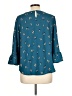 Apt. 9 100% Polyester Teal 3/4 Sleeve Blouse Size L - photo 2