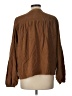 Lands' End 100% Cotton Brown Long Sleeve Blouse Size L - photo 2