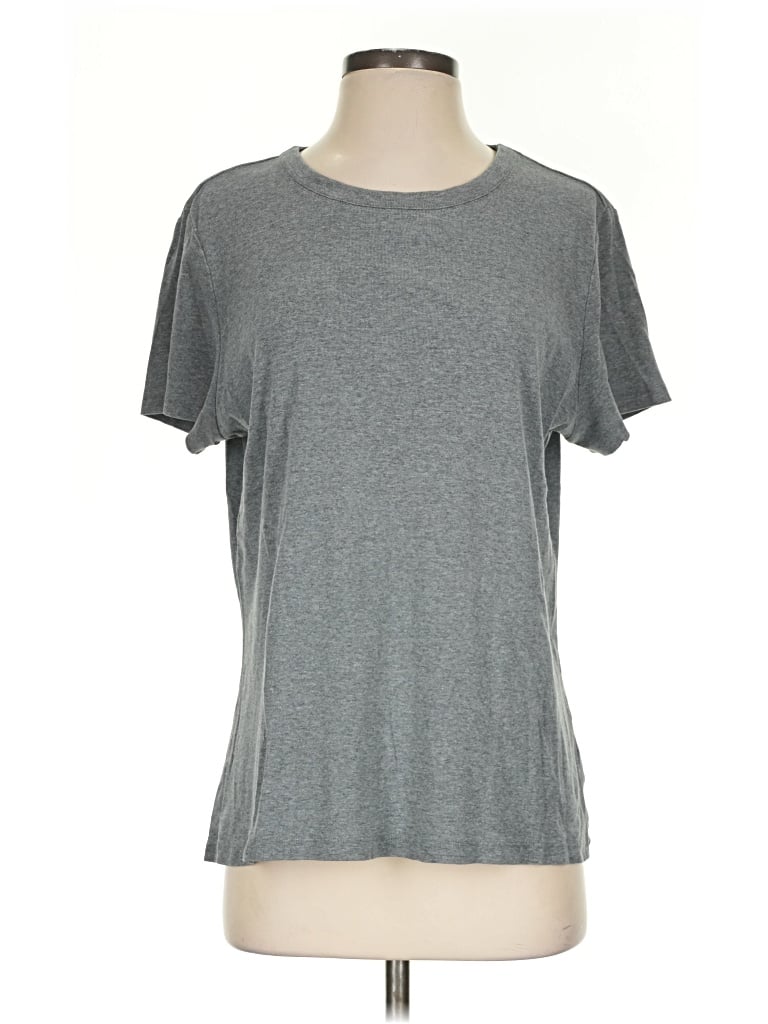 Pre-owned Lands' End Short Sleeve T-shirt In Gray