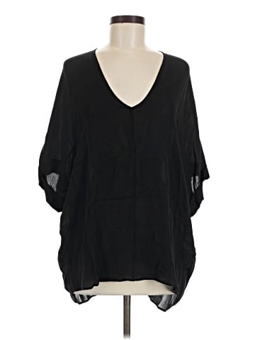 Vince. 3/4 Sleeve Silk Top (view 1)