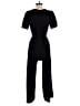 Monteau 100% Polyester Solid Black Jumpsuit Size S - photo 2