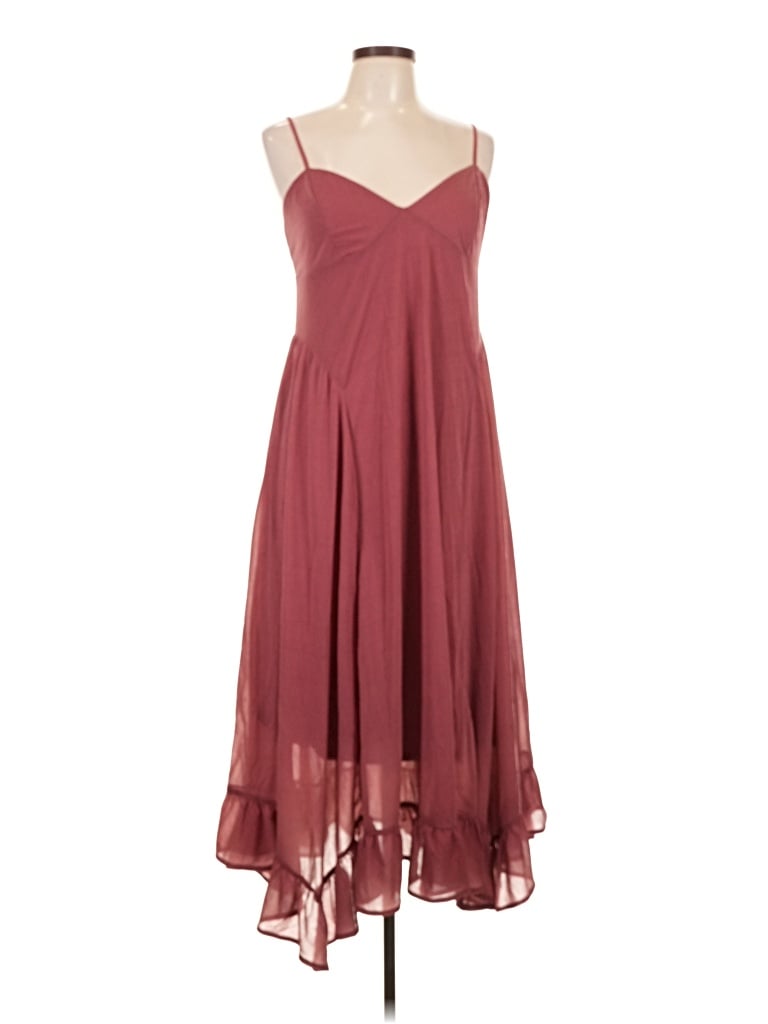 Pre-owned Future Collective Cocktail Dress In Burgundy