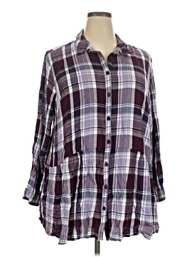 Catherines 3/4 Sleeve Button Down Shirt